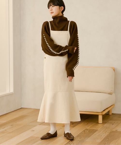 Ambre Neige(アンブルネージュ)の「ソデロープベルトニット/【WEB/EC限定商品】(ニット/セーター・レディース・ブラック/ダークブラウン/アイボリー/ライトベージュ・FREE)」の14枚目の写真
