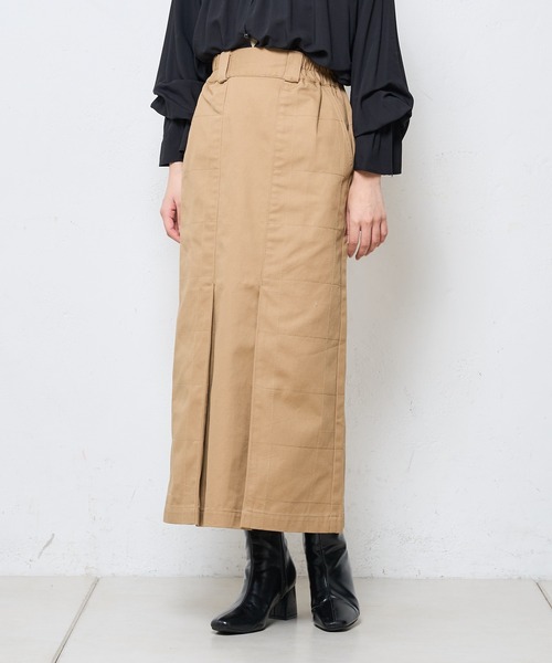 SUPERTHANKS(スーパーサンクス)の「【SUPERTHANKS/スーパーサンクス】別注SQUARE STITCH TCK WIDE SK/スクエアステッチワイドスカート(スカート・レディース・ベージュ/ブルー・SMALL/MEDIUM)」の14枚目の写真