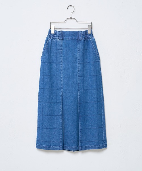 SUPERTHANKS(スーパーサンクス)の「【SUPERTHANKS/スーパーサンクス】別注SQUARE STITCH TCK WIDE SK/スクエアステッチワイドスカート(スカート・レディース・ベージュ/ブルー・SMALL/MEDIUM)」の11枚目の写真