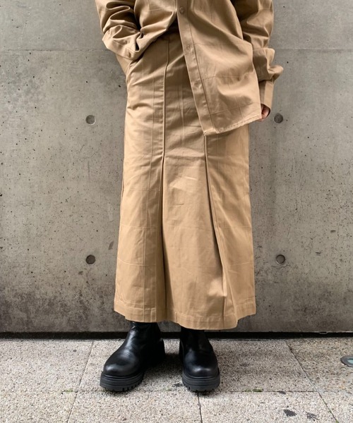 SUPERTHANKS(スーパーサンクス)の「【SUPERTHANKS/スーパーサンクス】別注SQUARE STITCH TCK WIDE SK/スクエアステッチワイドスカート(スカート・レディース・ベージュ/ブルー・SMALL/MEDIUM)」の20枚目の写真