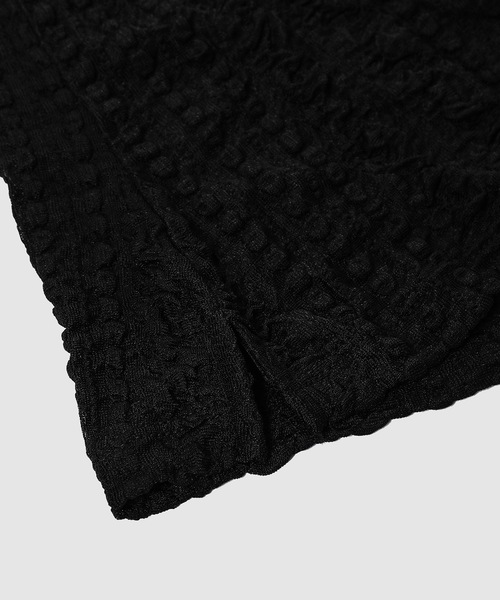 GANNI(ガニー)の「Stretch Lace Jersey Shirt(シャツ/ブラウス・レディース・ブラック/オレンジ・38/36/34)」の4枚目の写真