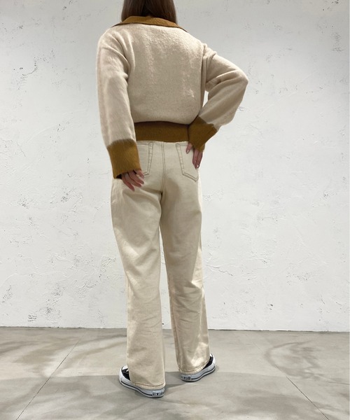apres jour mignon(アプレジュールミニョン)の「起毛スキッパーニットポロ【ZOZOTOWN限定アイテム】(ニット/セーター・レディース・ライトベージュ/グレイッシュベージュ/ブルー系その他・フリー/X-LARGE)」の10枚目の写真