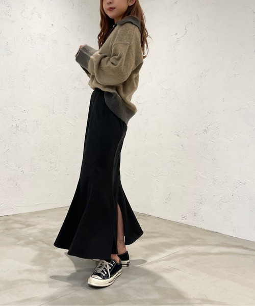 apres jour mignon(アプレジュールミニョン)の「起毛スキッパーニットポロ【ZOZOTOWN限定アイテム】(ニット/セーター・レディース・ライトベージュ/グレイッシュベージュ/ブルー系その他・フリー/X-LARGE)」の16枚目の写真