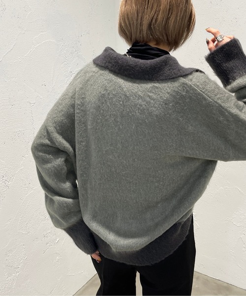 apres jour mignon(アプレジュールミニョン)の「起毛スキッパーニットポロ【ZOZOTOWN限定アイテム】(ニット/セーター・レディース・ライトベージュ/グレイッシュベージュ/ブルー系その他・フリー/X-LARGE)」の19枚目の写真