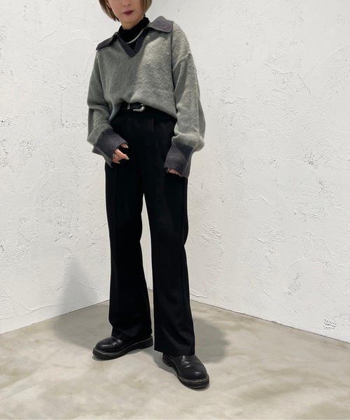 apres jour mignon(アプレジュールミニョン)の「起毛スキッパーニットポロ【ZOZOTOWN限定アイテム】(ニット/セーター・レディース・ライトベージュ/グレイッシュベージュ/ブルー系その他・フリー/X-LARGE)」の20枚目の写真