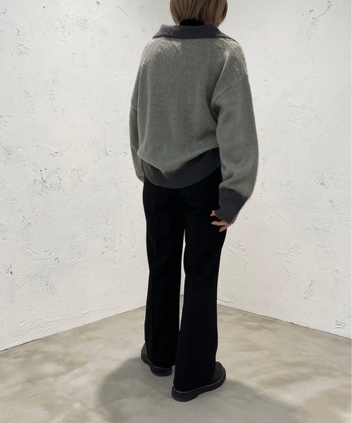 apres jour mignon(アプレジュールミニョン)の「起毛スキッパーニットポロ【ZOZOTOWN限定アイテム】(ニット/セーター・レディース・ライトベージュ/グレイッシュベージュ/ブルー系その他・フリー/X-LARGE)」の22枚目の写真