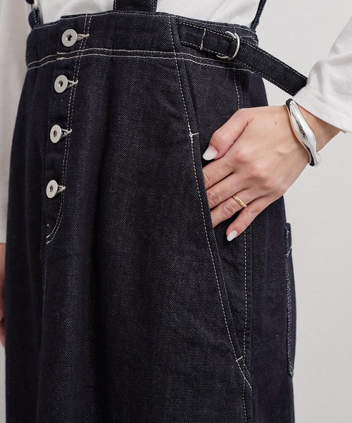 【TYPYDENIM】サス付フレアスカート