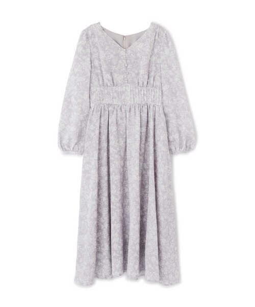 PROPORTION BODY DRESSING(プロポーションボディドレッシング)の「フラワープリントフロントボタンワンピース / 1212140103(ワンピース・レディース・ベージュ/グレー・SMALL/MEDIUM)」の3枚目の写真