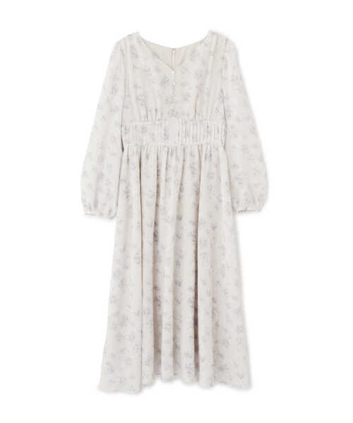 PROPORTION BODY DRESSING(プロポーションボディドレッシング)の「フラワープリントフロントボタンワンピース / 1212140103(ワンピース・レディース・ベージュ/グレー・SMALL/MEDIUM)」の7枚目の写真