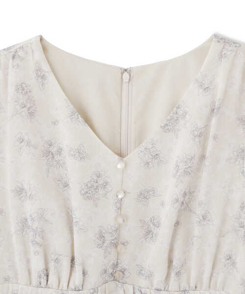 PROPORTION BODY DRESSING(プロポーションボディドレッシング)の「フラワープリントフロントボタンワンピース / 1212140103(ワンピース・レディース・ベージュ/グレー・SMALL/MEDIUM)」の14枚目の写真