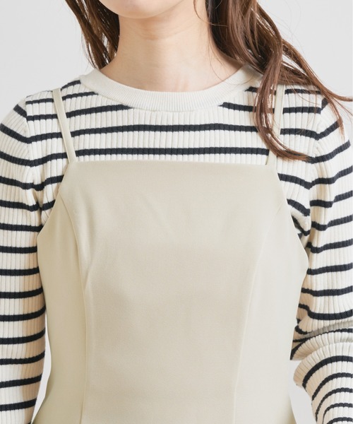 natural couture(ナチュラルクチュール)の「【WEB限定カラー有り】おしゃれマーメイドリボンキャミワンピース(ワンピース・レディース・ブラック/ブルー/モカ/ライトベージュ/グリーン系・FREE)」の11枚目の写真