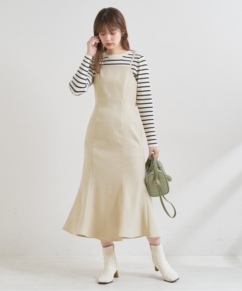 natural couture(ナチュラルクチュール)の「【WEB限定カラー有り】おしゃれマーメイドリボンキャミワンピース(ワンピース・レディース・ブラック/ブルー/モカ/ライトベージュ/グリーン系・FREE)」の18枚目の写真