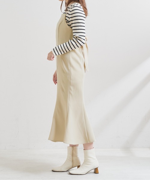 natural couture(ナチュラルクチュール)の「【WEB限定カラー有り】おしゃれマーメイドリボンキャミワンピース(ワンピース・レディース・ブラック/ブルー/モカ/ライトベージュ/グリーン系・FREE)」の13枚目の写真