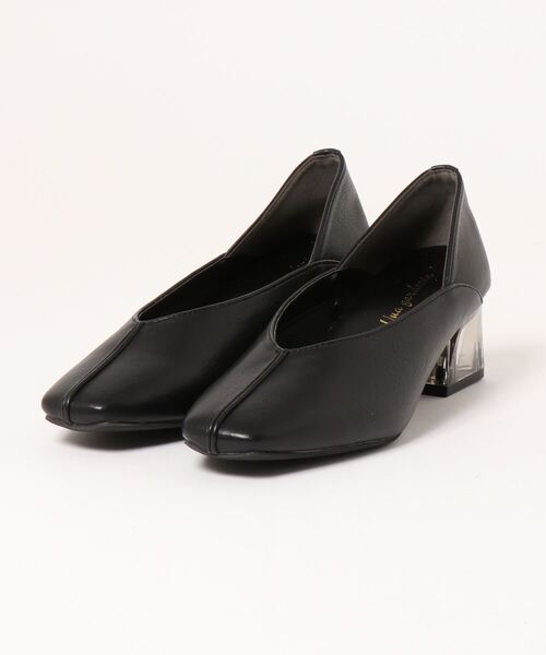 シュープラザ（シュープラザ）の「【minia】 クリアヒール バブーシュ（パンプス・レディース・ベージュ/ブラック・L/LL/S/M）」の2枚目の写真