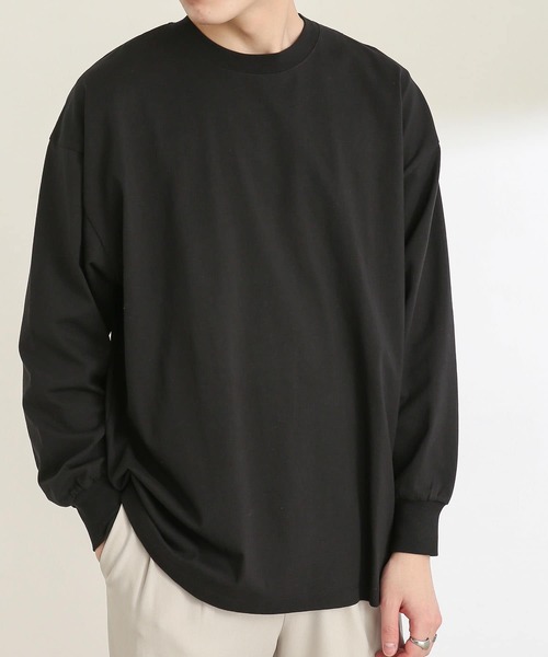 SENSE OF PLACE by URBAN RESEARCH（センスオブプレイスバイアーバンリサーチ）の「エクストラルーズロンTシャツ（Tシャツ/カットソー・メンズ・ホワイト/ブラック/グリーン・MEDIUM/LARGE）」の6枚目の写真