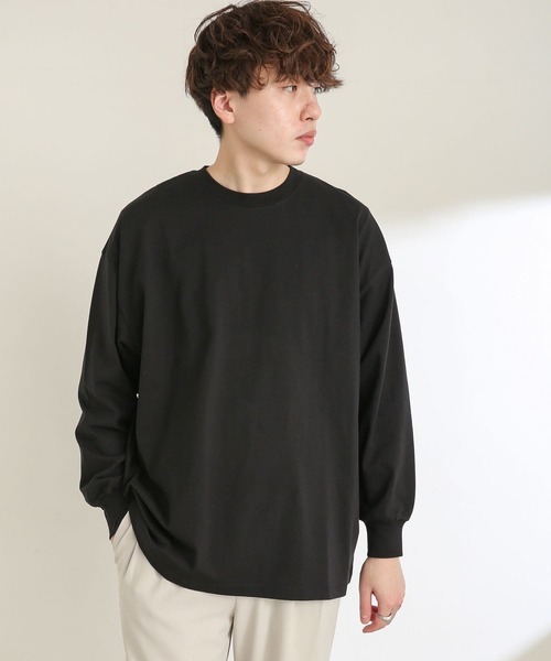 SENSE OF PLACE by URBAN RESEARCH（センスオブプレイスバイアーバンリサーチ）の「エクストラルーズロンTシャツ（Tシャツ/カットソー・メンズ・ホワイト/ブラック/グリーン・MEDIUM/LARGE）」の7枚目の写真