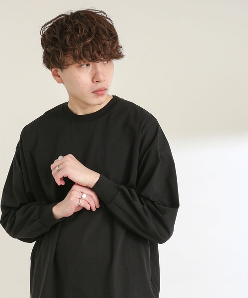 SENSE OF PLACE by URBAN RESEARCH（センスオブプレイスバイアーバンリサーチ）の「エクストラルーズロンTシャツ（Tシャツ/カットソー・メンズ・ホワイト/ブラック/グリーン・MEDIUM/LARGE）」の8枚目の写真