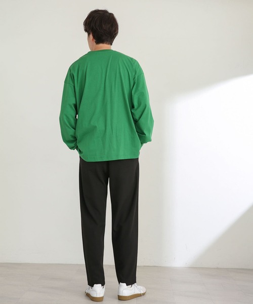 SENSE OF PLACE by URBAN RESEARCH（センスオブプレイスバイアーバンリサーチ）の「エクストラルーズロンTシャツ（Tシャツ/カットソー・メンズ・ホワイト/ブラック/グリーン・MEDIUM/LARGE）」の16枚目の写真