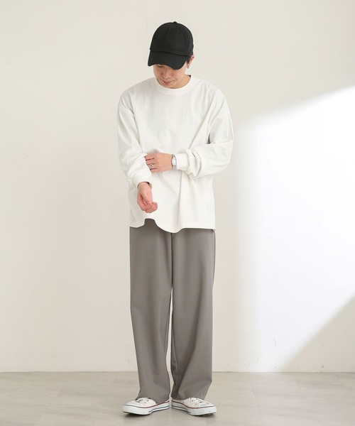 SENSE OF PLACE by URBAN RESEARCH（センスオブプレイスバイアーバンリサーチ）の「エクストラルーズロンTシャツ（Tシャツ/カットソー・メンズ・ホワイト/ブラック/グリーン・MEDIUM/LARGE）」の19枚目の写真