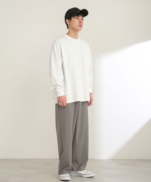 SENSE OF PLACE by URBAN RESEARCH（センスオブプレイスバイアーバンリサーチ）の「エクストラルーズロンTシャツ（Tシャツ/カットソー・メンズ・ホワイト/ブラック/グリーン・MEDIUM/LARGE）」の20枚目の写真