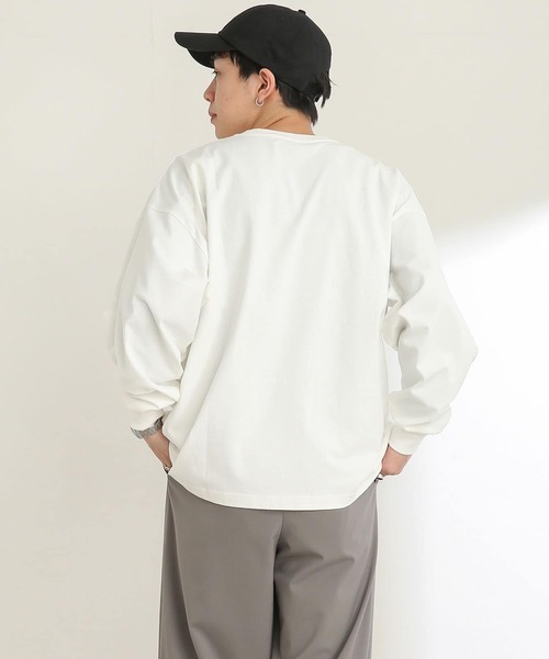 SENSE OF PLACE by URBAN RESEARCH（センスオブプレイスバイアーバンリサーチ）の「エクストラルーズロンTシャツ（Tシャツ/カットソー・メンズ・ホワイト/ブラック/グリーン・MEDIUM/LARGE）」の22枚目の写真