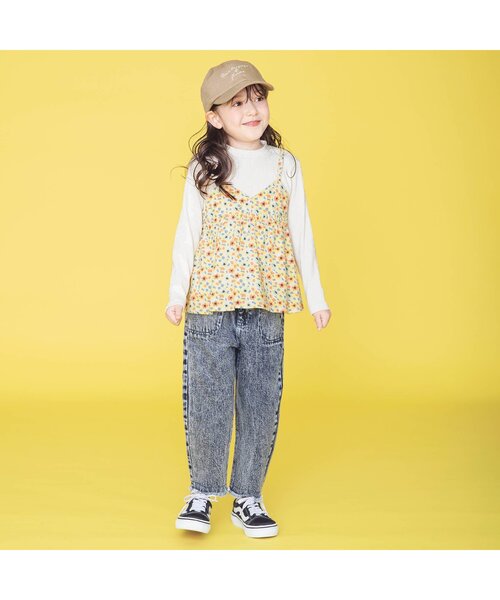 BREEZE（ブリーズ）の「/花柄キャミドッキングトップス（Tシャツ/カットソー・キッズ・グレー/アイボリー・90/100/110/120/80/130/140）」の8枚目の写真