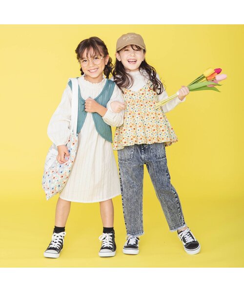 BREEZE（ブリーズ）の「/花柄キャミドッキングトップス（Tシャツ/カットソー・キッズ・グレー/アイボリー・90/100/110/120/80/130/140）」の13枚目の写真