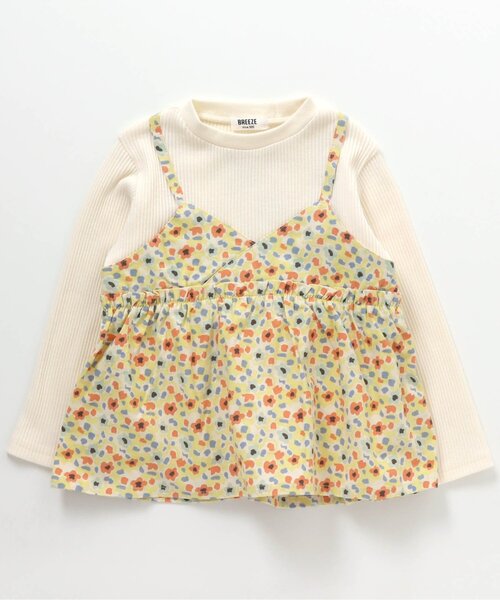 BREEZE（ブリーズ）の「/花柄キャミドッキングトップス（Tシャツ/カットソー・キッズ・グレー/アイボリー・90/100/110/120/80/130/140）」の10枚目の写真