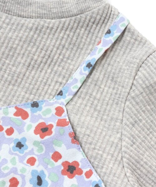 BREEZE（ブリーズ）の「/花柄キャミドッキングトップス（Tシャツ/カットソー・キッズ・グレー/アイボリー・90/100/110/120/80/130/140）」の7枚目の写真
