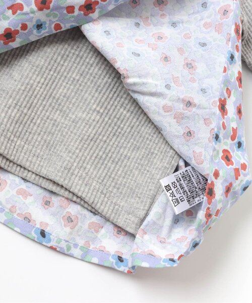 BREEZE（ブリーズ）の「/花柄キャミドッキングトップス（Tシャツ/カットソー・キッズ・グレー/アイボリー・90/100/110/120/80/130/140）」の5枚目の写真