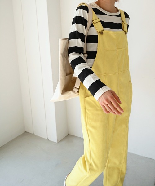 CANAL JEAN（キャナルジーン）の「arc　フェイクスエードサロペット（サロペット/オーバーオール・レディース・オフホワイト/イエロー/ブルー・38）」の5枚目の写真