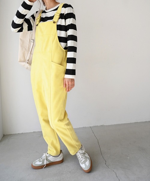 CANAL JEAN（キャナルジーン）の「arc　フェイクスエードサロペット（サロペット/オーバーオール・レディース・オフホワイト/イエロー/ブルー・38）」の6枚目の写真