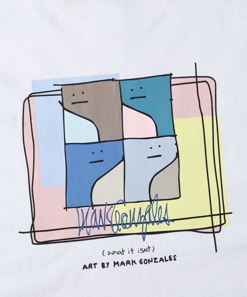 （What it isNt）ART BY MARKGONZALES（ワットイットイズント）の「【(What it isNt)】イラストプリントロンＴ（Tシャツ/カットソー・メンズ・サックスブルー/ホワイト/ブラック・S/XL/L/M）」の17枚目の写真