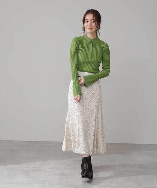 N.（N. Natural Beauty Basic）（エヌエヌナチュラルビューティーベーシック）の「◆ドットパイピングマーメイドスカート（スカート・レディース・ホワイト系その他/ブラック系その他・MEDIUM）」の16枚目の写真