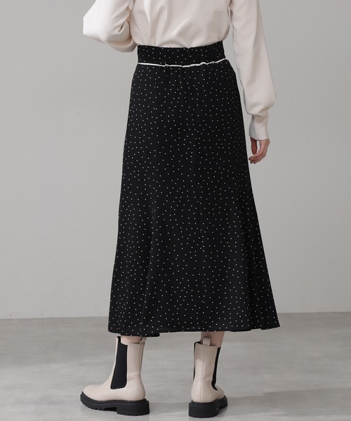 N.（N. Natural Beauty Basic）（エヌエヌナチュラルビューティーベーシック）の「◆ドットパイピングマーメイドスカート（スカート・レディース・ホワイト系その他/ブラック系その他・MEDIUM）」の10枚目の写真