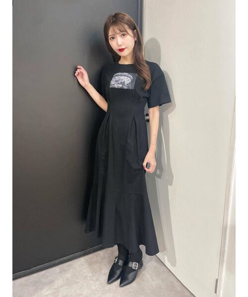 EATME（イートミー）の「BACKリボンマーメイドTワンピ（ワンピース・レディース・ブラック/ベージュ/ブルー・FREE）」の12枚目の写真