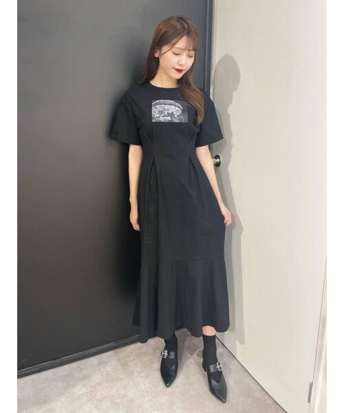 EATME（イートミー）の「BACKリボンマーメイドTワンピ（ワンピース・レディース・ブラック/ベージュ/ブルー・FREE）」の13枚目の写真