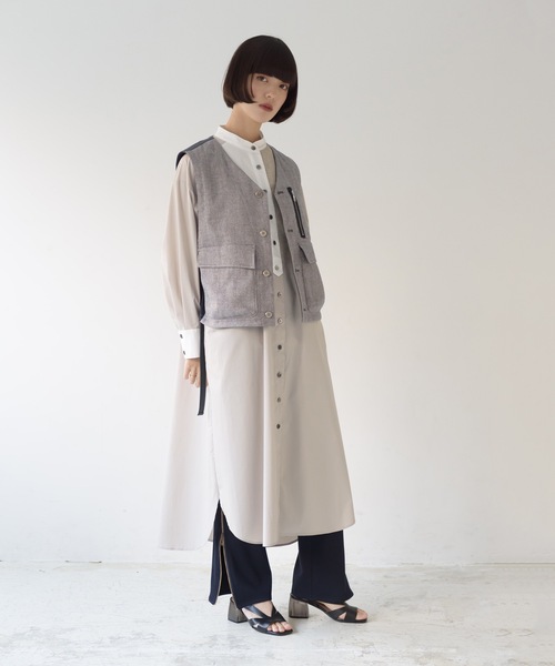 La SRIC（ラスリック）の「La SRIC / リネンライクツイードベスト（ベスト・レディース・ベージュ/グレー・38）」の21枚目の写真