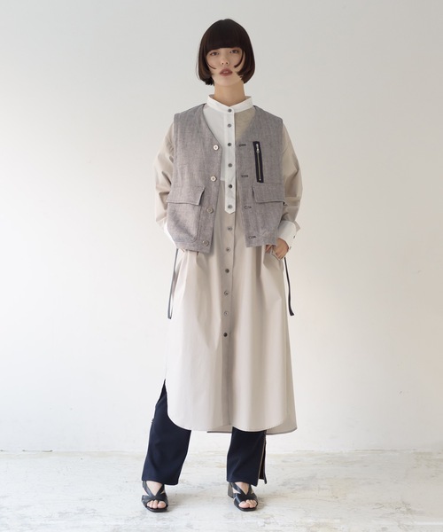 La SRIC（ラスリック）の「La SRIC / リネンライクツイードベスト（ベスト・レディース・ベージュ/グレー・38）」の9枚目の写真