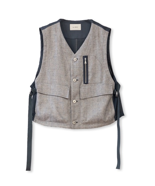 La SRIC（ラスリック）の「La SRIC / リネンライクツイードベスト（ベスト・レディース・ベージュ/グレー・38）」の8枚目の写真