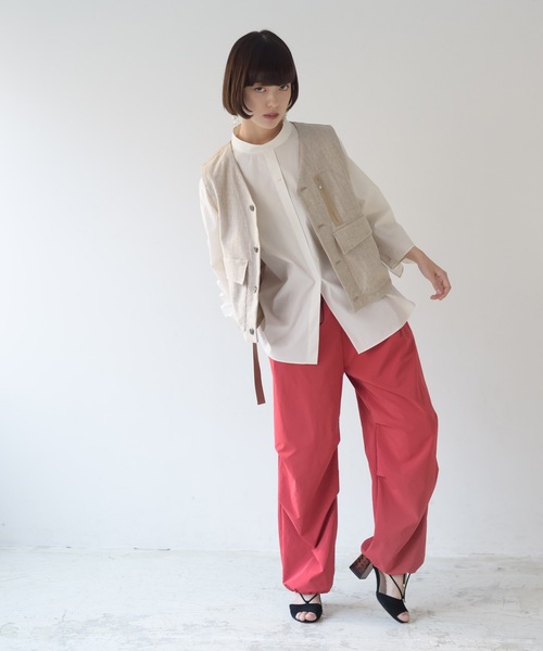 La SRIC（ラスリック）の「La SRIC / リネンライクツイードベスト（ベスト・レディース・ベージュ/グレー・38）」の7枚目の写真