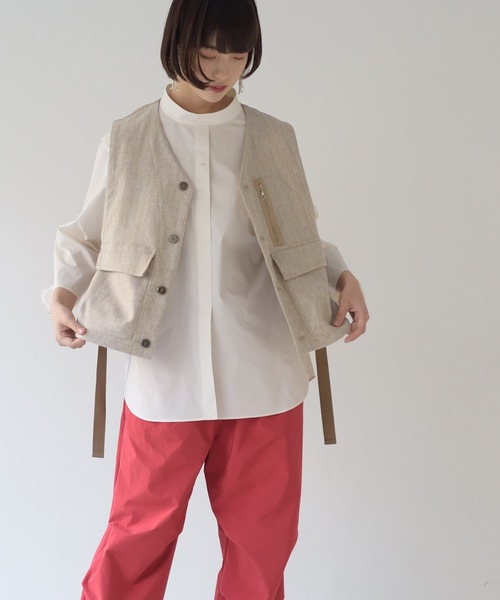 La SRIC（ラスリック）の「La SRIC / リネンライクツイードベスト（ベスト・レディース・ベージュ/グレー・38）」の22枚目の写真