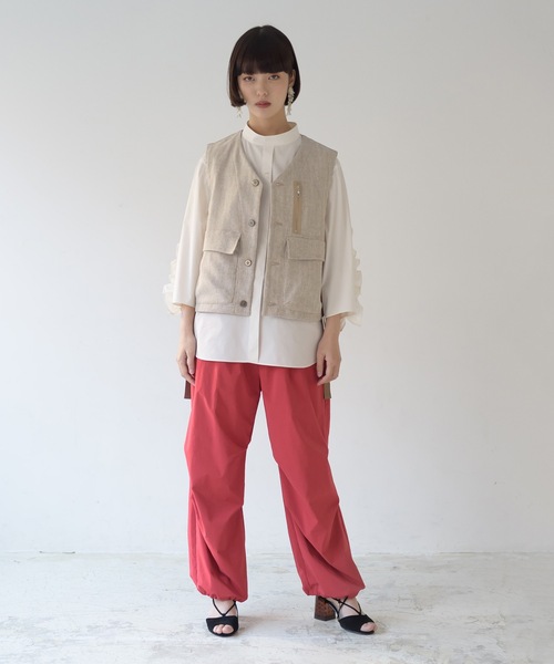 La SRIC（ラスリック）の「La SRIC / リネンライクツイードベスト（ベスト・レディース・ベージュ/グレー・38）」の10枚目の写真