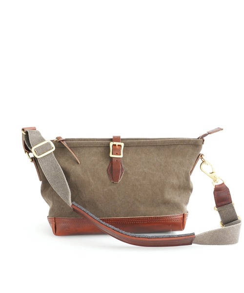 ARTS & CRAFTS（アーツアンドクラフト）の「アーツアンドクラフツ / AGING CANVAS エイジングキャンバス / CARRY ALL SHOULDER S キャリーオールショルダーS（ショルダーバッグ・メンズ・オリーブ/タン・FREE）」の7枚目の写真