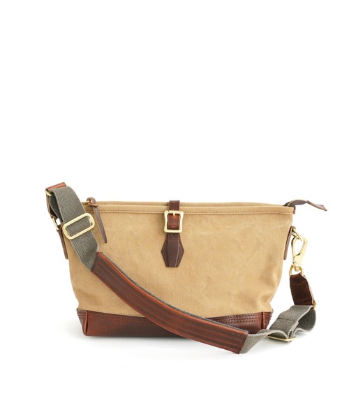 ARTS & CRAFTS（アーツアンドクラフト）の「アーツアンドクラフツ / AGING CANVAS エイジングキャンバス / CARRY ALL SHOULDER S キャリーオールショルダーS（ショルダーバッグ・メンズ・オリーブ/タン・FREE）」の8枚目の写真