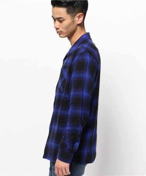 WEGO(ウィゴー)の「WEGO/オンブレチェックシャツ(シャツ/ブラウス・メンズ・ブルー/レッド・MEDIUM/LARGE)」の7枚目の写真