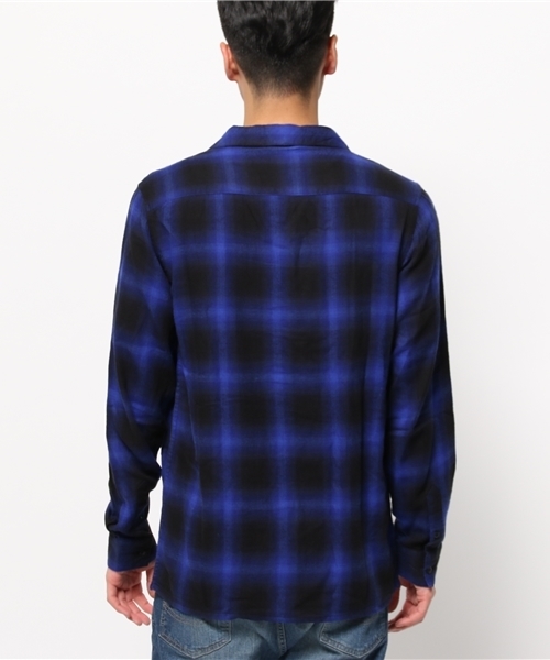 WEGO(ウィゴー)の「WEGO/オンブレチェックシャツ(シャツ/ブラウス・メンズ・ブルー/レッド・MEDIUM/LARGE)」の8枚目の写真