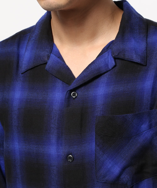 WEGO(ウィゴー)の「WEGO/オンブレチェックシャツ(シャツ/ブラウス・メンズ・ブルー/レッド・MEDIUM/LARGE)」の9枚目の写真