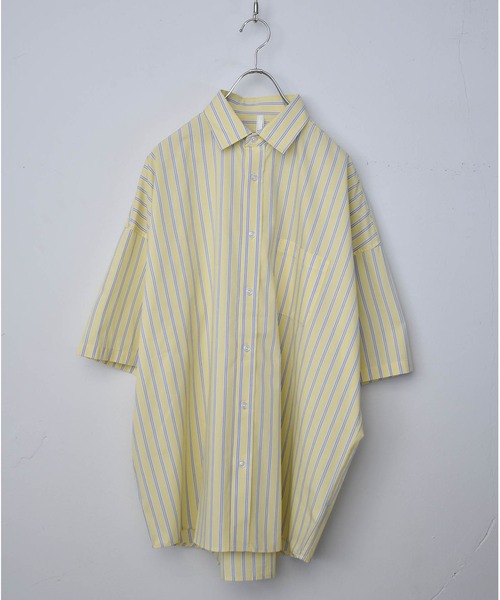 Starting Over（スターティングオーバー）の「ブロードビッグレギュラー半袖シャツ（シャツ/ブラウス・メンズ・サックスブルー/ブラック/サックスブルー系/ホワイト系/グレー/イエロー/ラベンダー/グリーン/ホワイト/ブラック系その他/グリーン系その他・M/L/XL）」の11枚目の写真