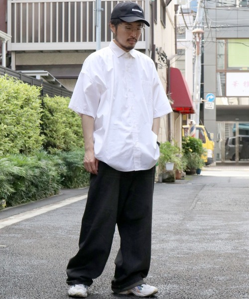 Starting Over（スターティングオーバー）の「ブロードビッグレギュラー半袖シャツ（シャツ/ブラウス・メンズ・サックスブルー/ブラック/サックスブルー系/ホワイト系/グレー/イエロー/ラベンダー/グリーン/ホワイト/ブラック系その他/グリーン系その他・M/L/XL）」の20枚目の写真